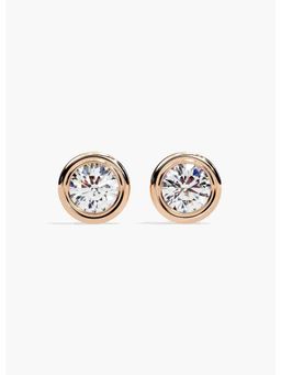 Valanova - Hallmarked 14K Rose Gold and Certified Lab Grown Diamond 1.50Cts Earrings