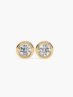 Valanova - Hallmarked 14K Yellow Gold and Certified Lab Grown Diamond 1.50Cts Earrings