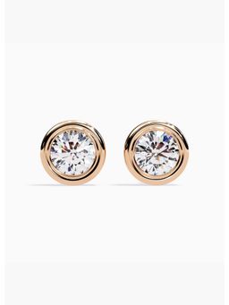 Valanova - Hallmarked 14K Rose Gold and Certified Lab Grown Diamond 2.00Cts Earrings