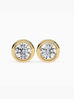 Valanova - Hallmarked 18K Yellow Gold and Certified Lab Grown Diamond 3.00Cts Earrings