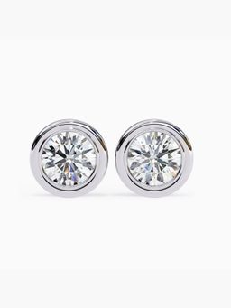 Valanova - Hallmarked 14K White Gold and Certified Lab Grown Diamond 4.00Cts Earrings