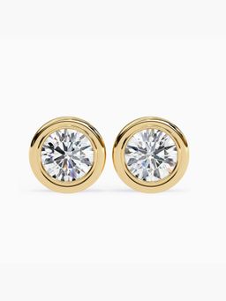 Valanova - Hallmarked 14K Yellow Gold and Certified Lab Grown Diamond 4.00Cts Earrings