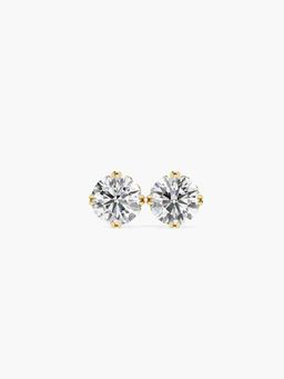 Valanova - Hallmarked 18K Yellow Gold and Certified Lab Grown Diamond 0.50Cts Earrings