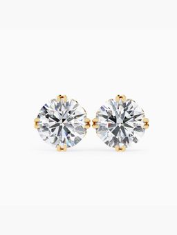Valanova - Hallmarked 18K Yellow Gold and Certified Lab Grown Diamond 2.00Cts Earrings