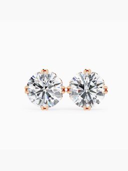 Valanova - Hallmarked 14K Rose Gold and Certified Lab Grown Diamond 2.00Cts Earrings