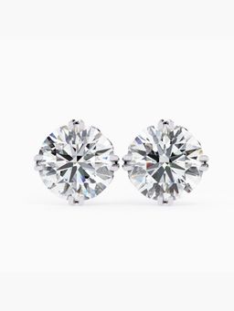 Valanova - Hallmarked 14K White Gold and Certified Lab Grown Diamond 3.00Cts Earrings