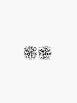 Valanova - Hallmarked 18K White Gold and Certified Lab Grown Diamond 0.50Cts Earrings