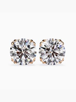 Valanova - Hallmarked 18K Rose Gold and Certified Lab Grown Diamond 4.00Cts Earrings