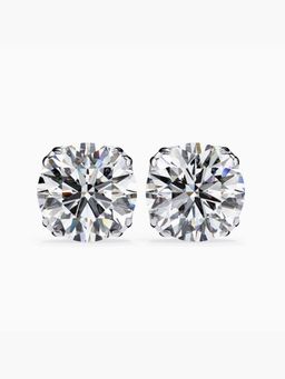 Valanova - Hallmarked 18K White Gold and Certified Lab Grown Diamond 4.00Cts Earrings