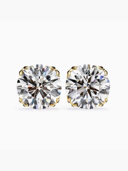 Valanova - Hallmarked 14K Yellow Gold and Certified Lab Grown Diamond 4.00Cts Earrings