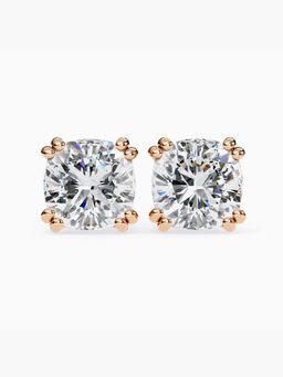 Valanova - Hallmarked 14K Rose Gold and Certified Lab Grown Diamond 4.00Cts Earrings
