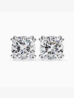 Valanova - Hallmarked 14K White Gold and Certified Lab Grown Diamond 4.00Cts Earrings
