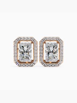 Valanova - Hallmarked 14K Rose Gold and Certified Lab Grown Diamond 2.32Cts Earrings