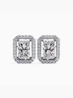 Valanova - Hallmarked 14K White Gold and Certified Lab Grown Diamond 2.32Cts Earrings