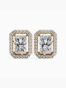 Valanova - Hallmarked 18K Yellow Gold and Certified Lab Grown Diamond 3.46Cts Earrings