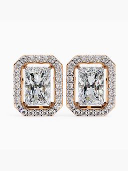 Valanova - Hallmarked 18K Rose Gold and Certified Lab Grown Diamond 4.58Cts Earrings