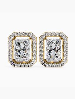 Valanova - Hallmarked 18K Yellow Gold and Certified Lab Grown Diamond 4.58Cts Earrings