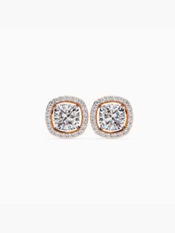 Valanova - Hallmarked 14K Rose Gold and Certified Lab Grown Diamond 1.76Cts Earrings