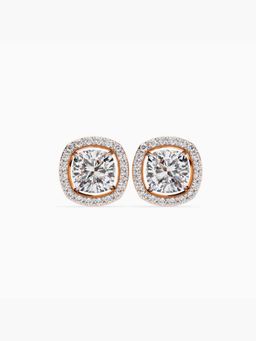 Valanova - Hallmarked 18K Rose Gold and Certified Lab Grown Diamond 2.30Cts Earrings