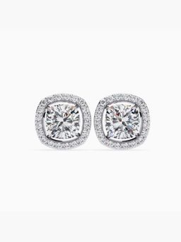 Valanova - Hallmarked 18K White Gold and Certified Lab Grown Diamond 3.48Cts Earrings