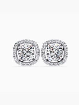 Valanova - Hallmarked 14K White Gold and Certified Lab Grown Diamond 4.56Cts Earrings