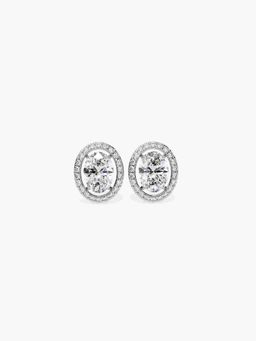 Valanova - Hallmarked 14K White Gold and Certified Lab Grown Diamond 1.19Cts Earrings
