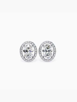 Valanova - Hallmarked 18K White Gold and Certified Lab Grown Diamond 1.79Cts Earrings