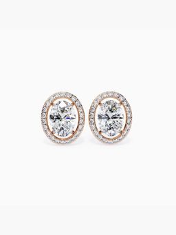 Valanova - Hallmarked 18K Rose Gold and Certified Lab Grown Diamond 2.33Cts Earrings