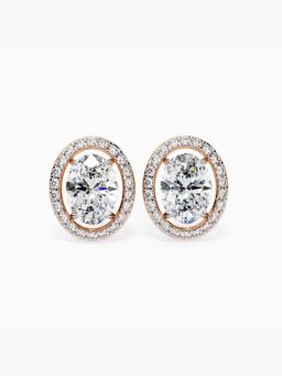 Valanova - Hallmarked 18K Rose Gold and Certified Lab Grown Diamond 4.62Cts Earrings