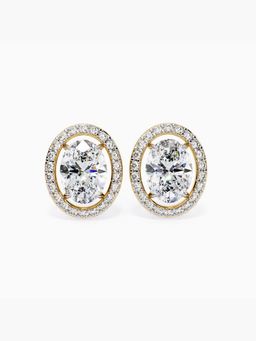 Valanova - Hallmarked 18K Yellow Gold and Certified Lab Grown Diamond 4.62Cts Earrings