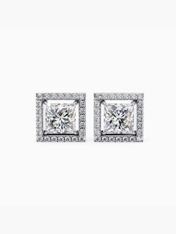 Valanova - Hallmarked 14K White Gold and Certified Lab Grown Diamond 1.77Cts Earrings