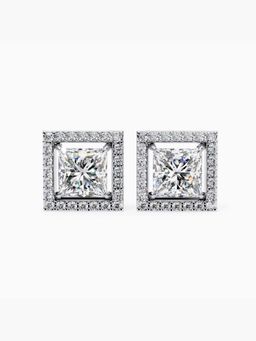 Valanova - Hallmarked 18K White Gold and Certified Lab Grown Diamond 2.32Cts Earrings
