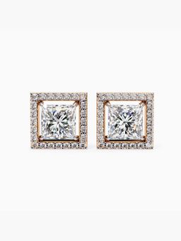 Valanova - Hallmarked 14K Rose Gold and Certified Lab Grown Diamond 2.32Cts Earrings