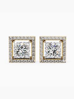Valanova - Hallmarked 18K Yellow Gold and Certified Lab Grown Diamond 3.36Cts Earrings