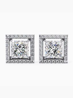 Valanova - Hallmarked 18K White Gold and Certified Lab Grown Diamond 4.58Cts Earrings