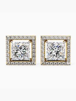 Valanova - Hallmarked 14K Yellow Gold and Certified Lab Grown Diamond 4.58Cts Earrings