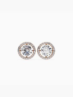 Valanova - Hallmarked 18K Rose Gold and Certified Lab Grown Diamond 1.19Cts Earrings