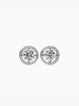 Valanova - Hallmarked 18K White Gold and Certified Lab Grown Diamond 1.19Cts Earrings
