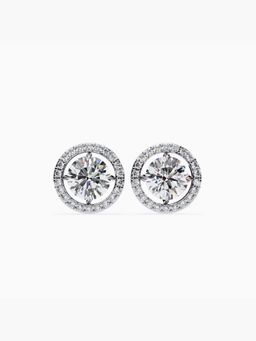 Valanova - Hallmarked 18K White Gold and Certified Lab Grown Diamond 1.79Cts Earrings
