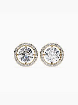 Valanova - Hallmarked 14K Yellow Gold and Certified Lab Grown Diamond 2.33Cts Earrings