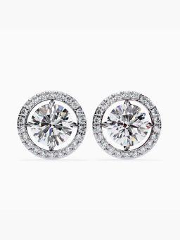 Valanova - Hallmarked 18K White Gold and Certified Lab Grown Diamond 4.62Cts Earrings