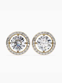 Valanova - Hallmarked 18K Yellow Gold and Certified Lab Grown Diamond 4.62Cts Earrings