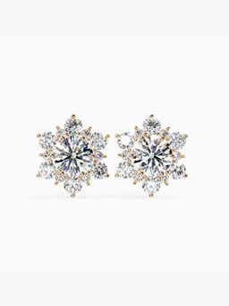 Valanova - Hallmarked 18K Rose Gold and Certified Lab Grown Diamond 0.74Cts Earrings