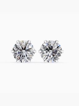 Valanova - Hallmarked 18K White Gold and Certified Lab Grown Diamond 3.00Cts Earrings