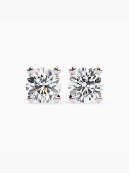 Valanova - Hallmarked 18K Rose Gold and Certified Lab Grown Diamond 2.00Cts Earrings