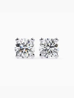 Valanova - Hallmarked 18K White Gold and Certified Lab Grown Diamond 2.00Cts Earrings