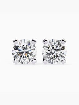Valanova - Hallmarked 18K White Gold and Certified Lab Grown Diamond 3.00Cts Earrings