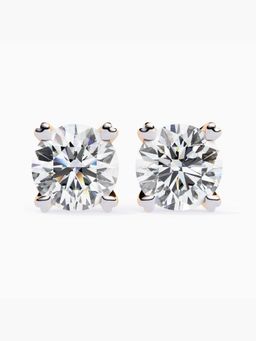 Valanova - Hallmarked 14K Rose Gold and Certified Lab Grown Diamond 4.00Cts Earrings