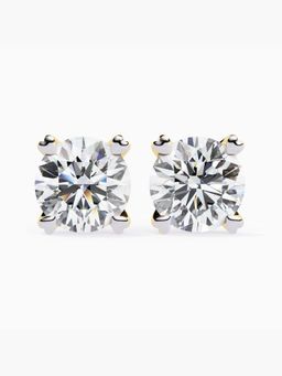 Valanova - Hallmarked 14K Yellow Gold and Certified Lab Grown Diamond 4.00Cts Earrings