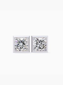 Valanova - Hallmarked 18K White Gold and Certified Lab Grown Diamond 1.00Cts Earrings